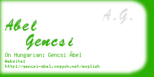 abel gencsi business card